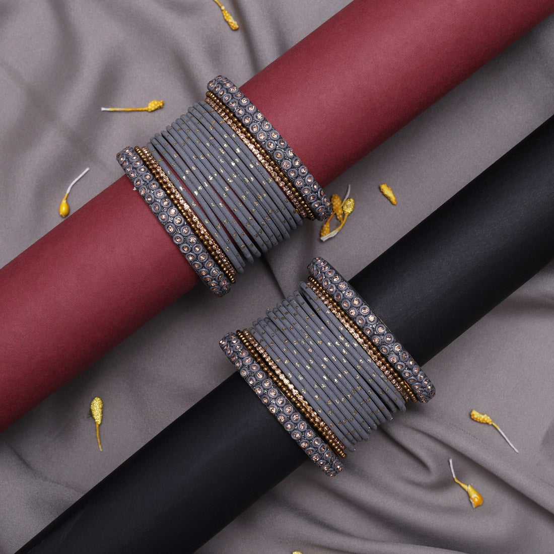 Slate Charm Bangles