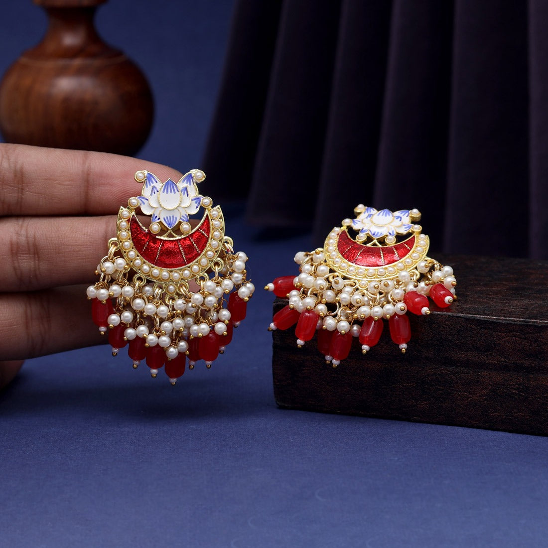 Red Olivia Earrings