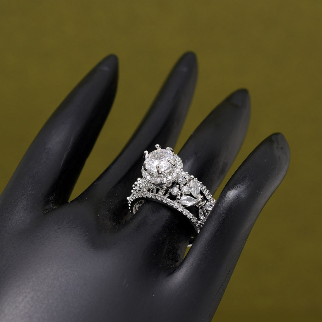 White American Diamond Ring