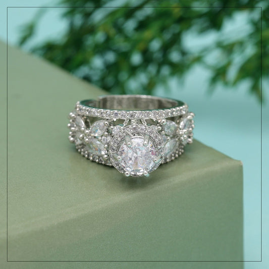 White American Diamond Ring